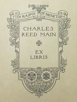 Charles Main bookplate