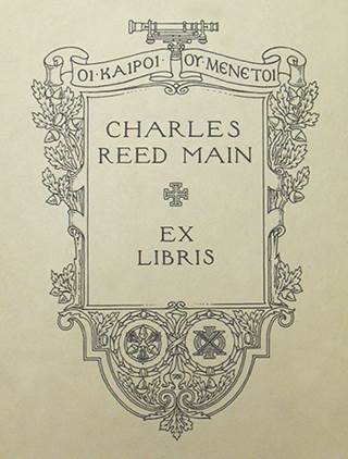 Charles Main bookplate