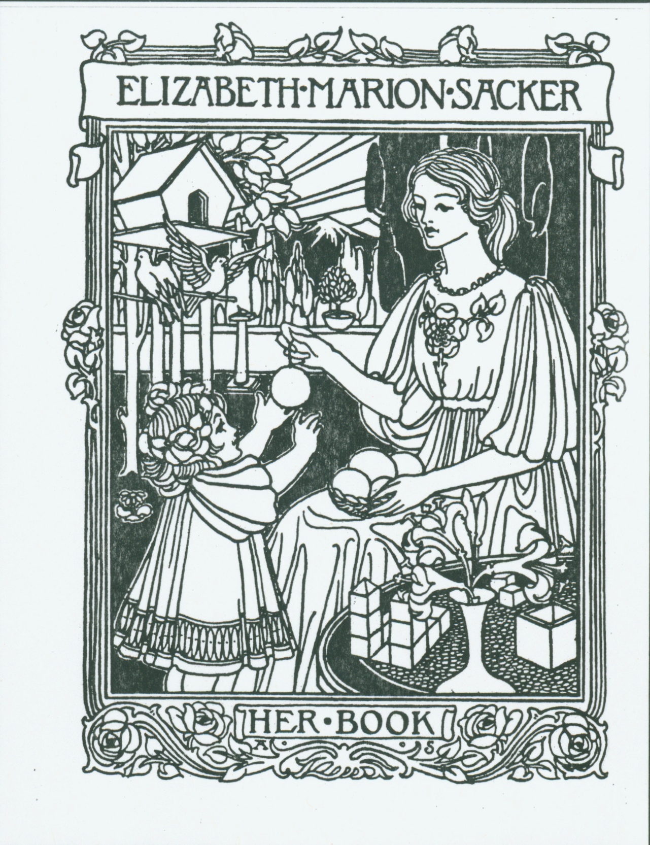 Elizabeth Marion Sacker bookplate